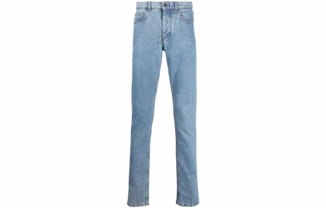 Штаны AMIPARIS SS22 Mid-Rise Straight Jeans Blue
