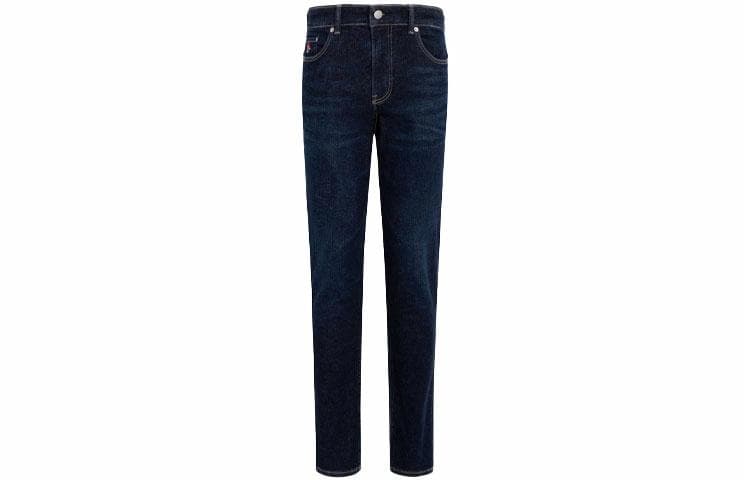 Штаны Calvin Klein Tiger Embroidered Straight Jeans Dark Blue