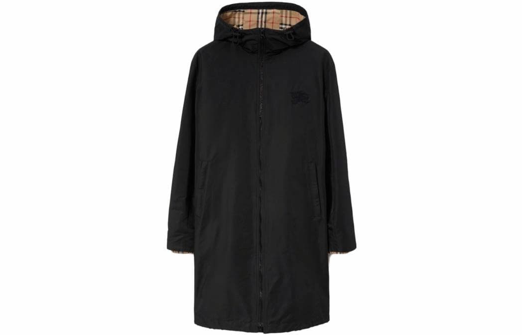 Ветровка Burberry FW23 Hooded Zip Trench Coat Black - изображение 1