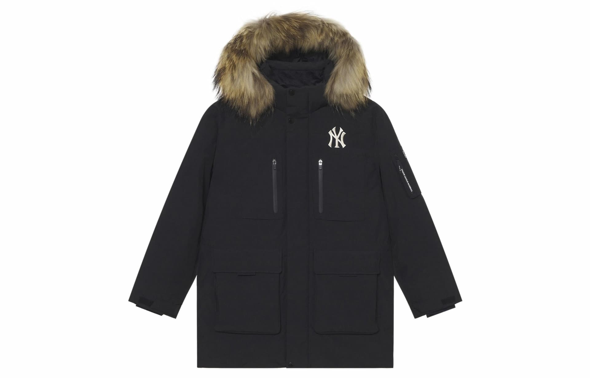 Зимняя куртка MLB Yankees Black Hoodie Jacket - изображение 1