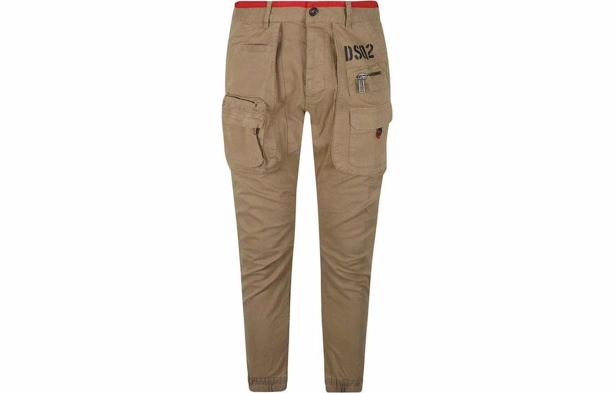 Штаны DSQUARED2 FW23 Logo Print Tapered Pants - изображение 1