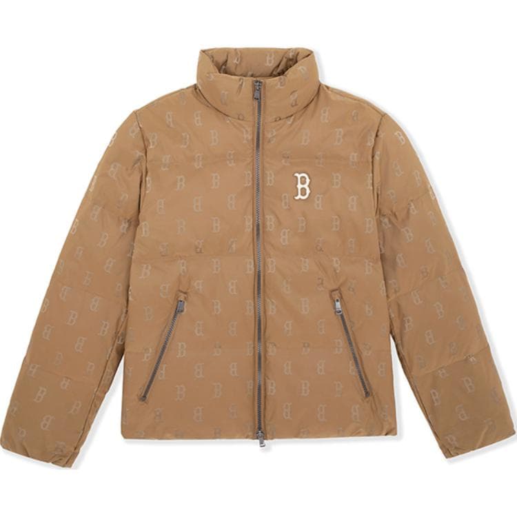 Зимняя куртка MLB MONOGRAM Коллекция Boston Red Sox AW24 Пуховик Унисекс Темно-верблюжий - изображение 1