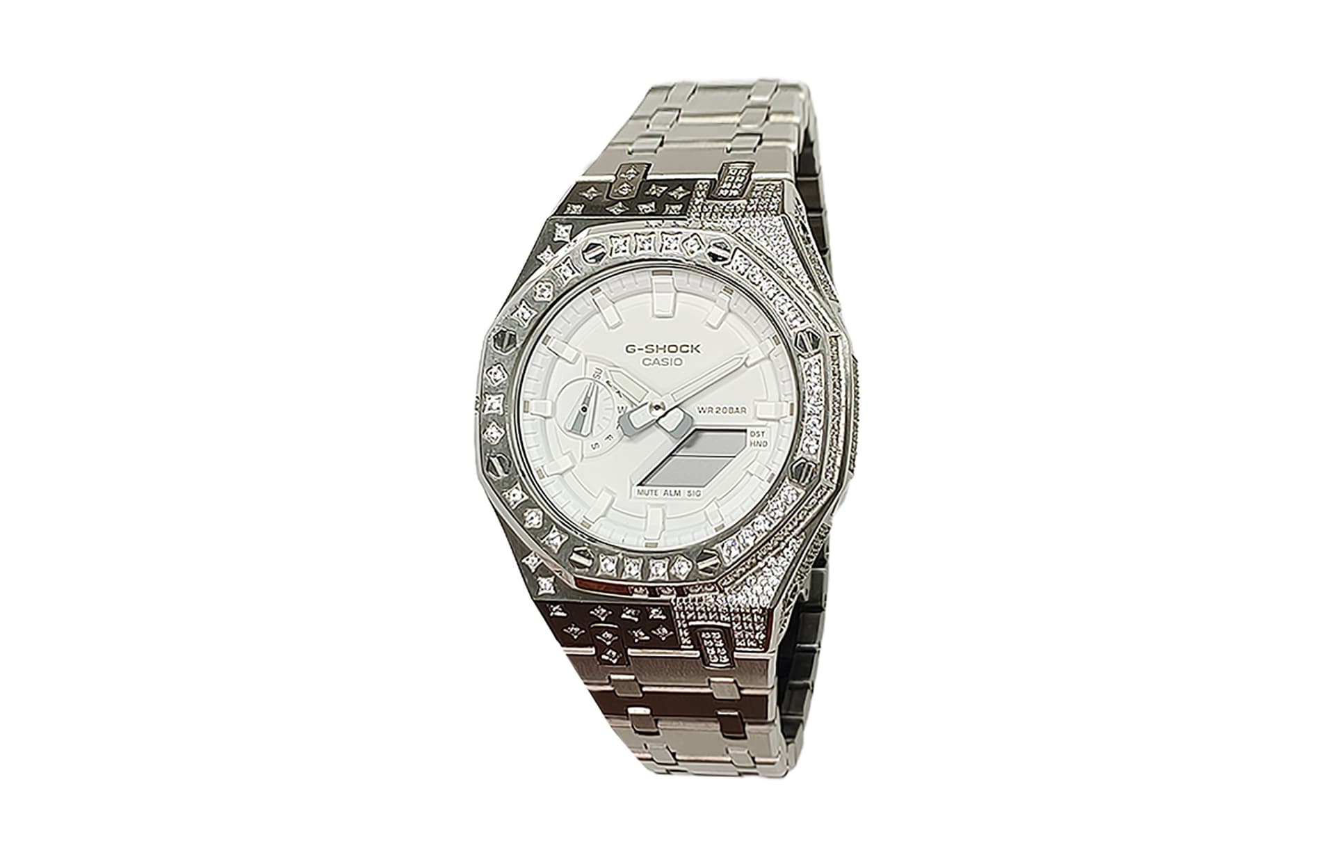 Часы CASIO GA-2100-7A7 Custom Edition Silver Stainless Steel - изображение 1