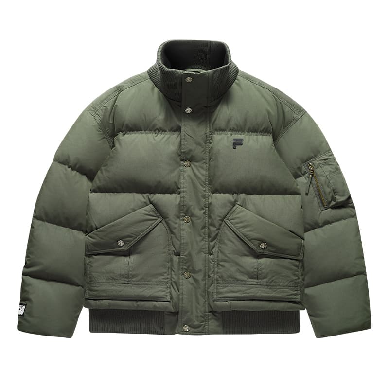 Зимняя куртка FILA FUSION FILA FUSION X Пуховик Мужской Авокадо Кожа Темно-зеленый - изображение 1