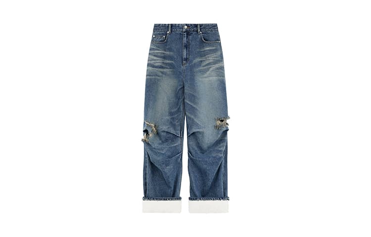 Штаны WE11DONE Blue Unisex Jeans - изображение 1