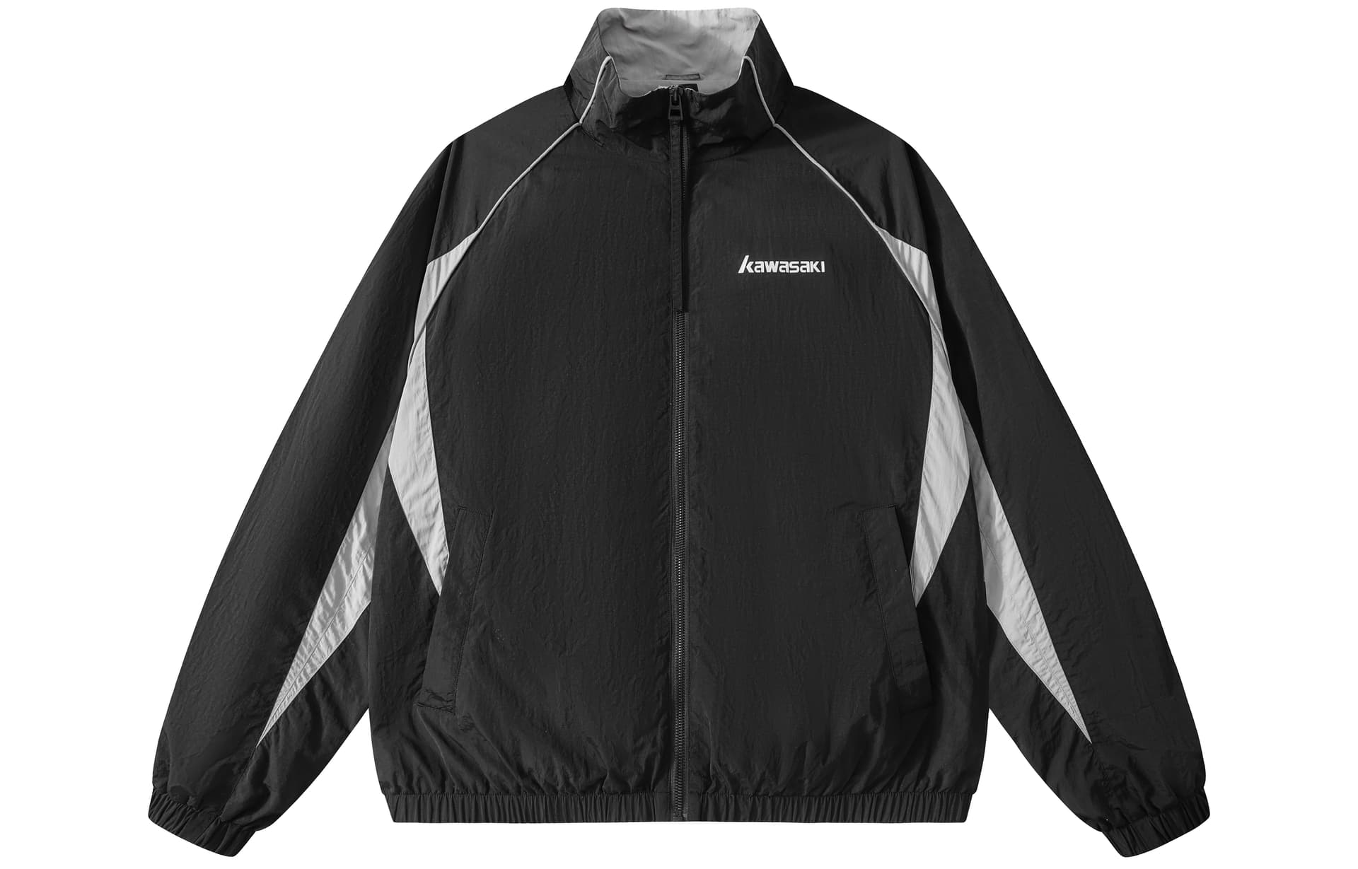 Куртка Kawasaki Кавасаки Американский минималистичный логотип светоотражающий дышащий тонкий быстросохнущий повседневный реглан воротник-стойка куртка унисекс - изображение 1