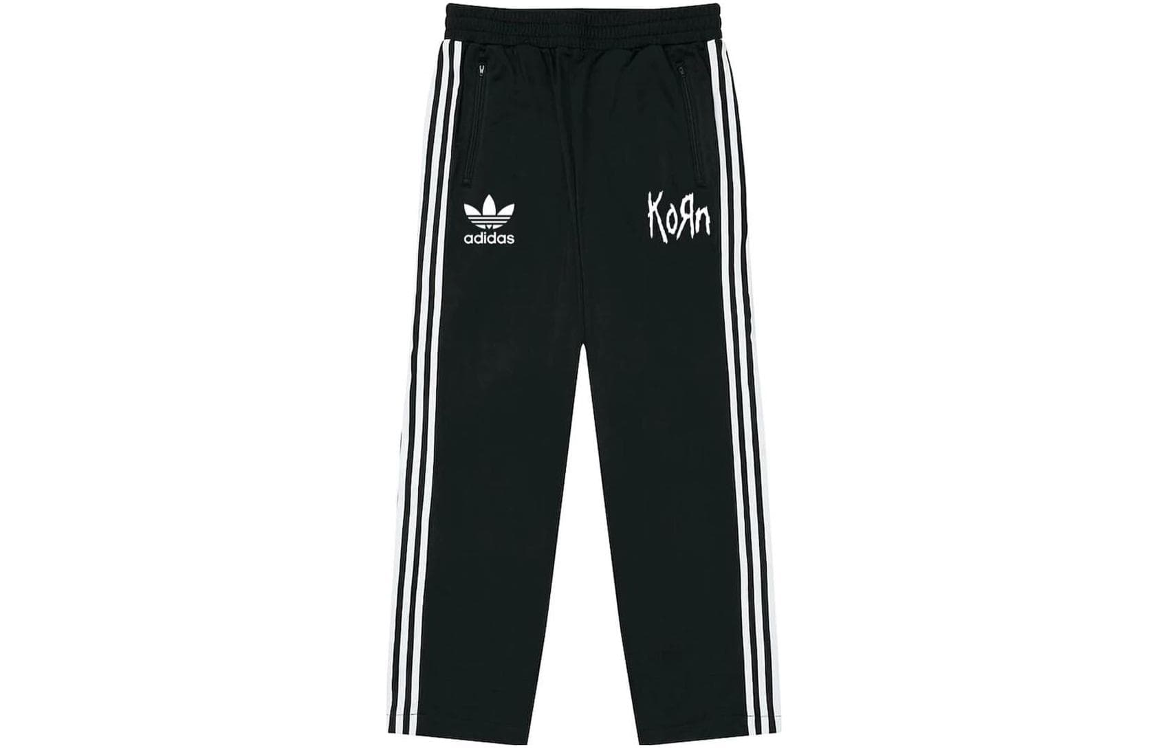 Штаны adidas originals KORN Черные Унисекс Вязаные Тренировочные Брюки - изображение 1