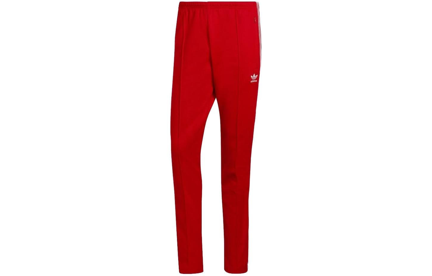 Штаны Adidas Originals Adicolor Вязаные Спортивные Штаны Мужские Красные - изображение 1