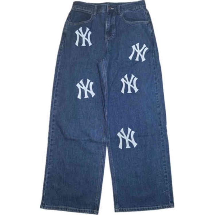 Штаны MLB Синие Унисекс Джинсы - изображение 1