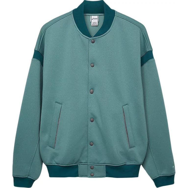 Куртка Asics AW24 KNIT VARSITY Куртка Унисекс Серо-зеленый - изображение 1