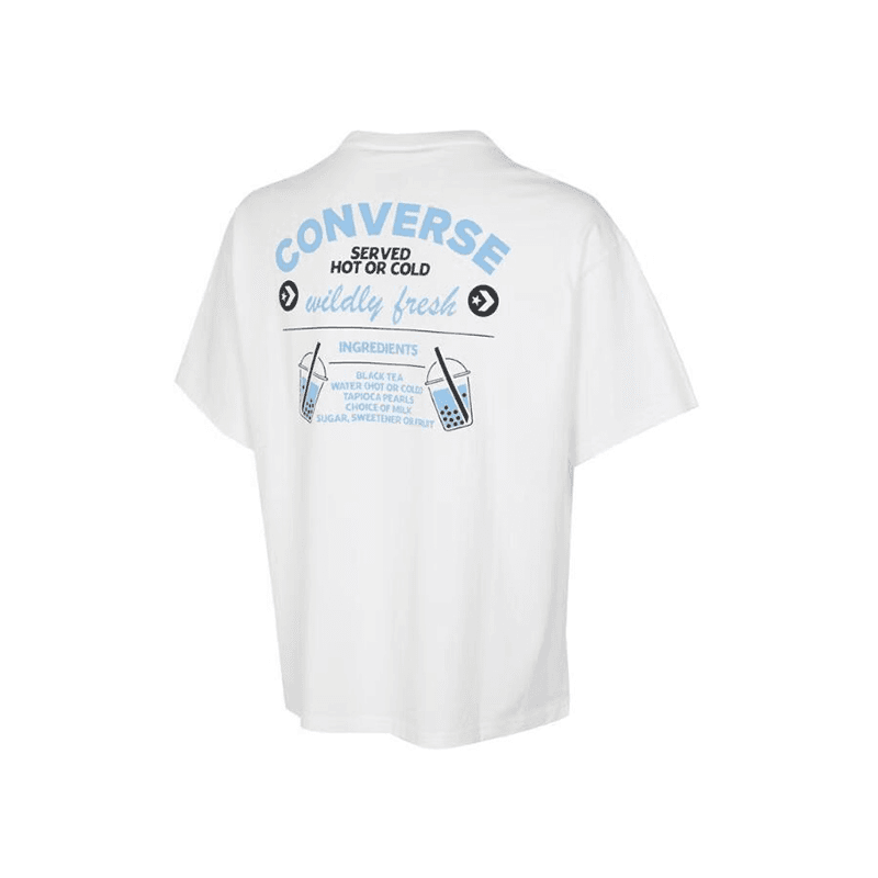 Футболка Converse PI Mutalgun Конверс Круглый вырез Повседневный Короткий рукав Дышащий Футболка Мужской Белый - изображение 2