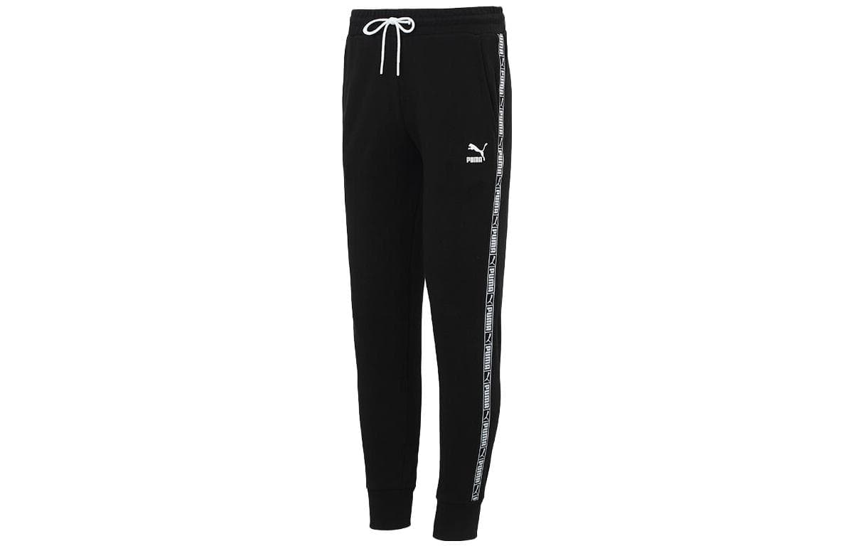 Штаны PUMA Вязаные тренировочные брюки мужские черные - изображение 1
