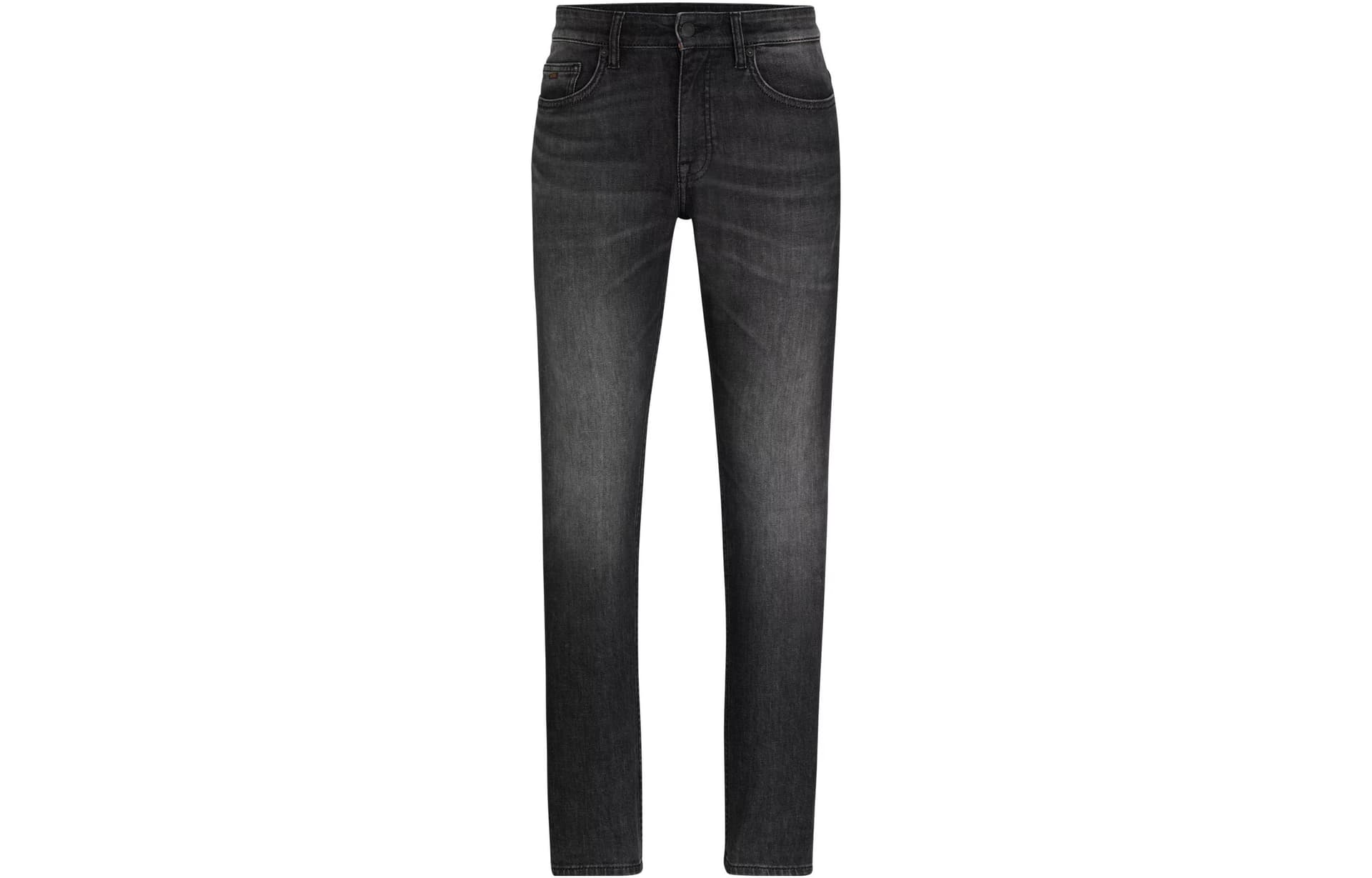 Штаны HUGO BOSS Slim-Fit Jeans In Black Comfort-Stretch Denim - изображение 1