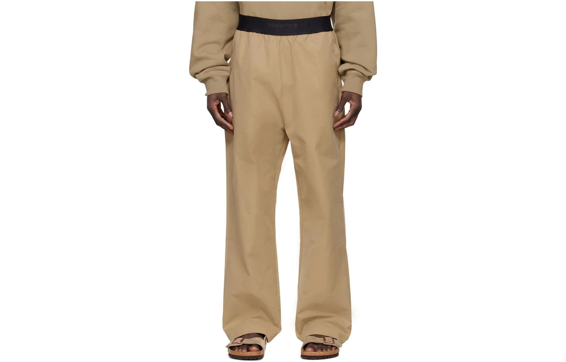 Штаны Fear of God Essentials Tan Cotton Lounge Pants Oak - изображение 1