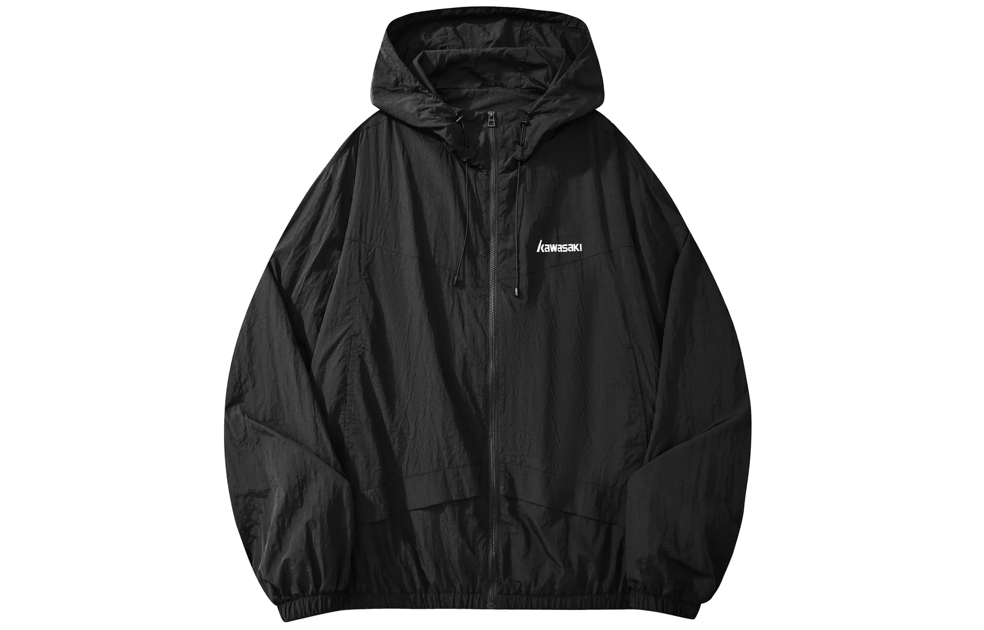 Куртка Kawasaki Американский базовый Cleanfit с буквами и логотипом светоотражающий стильный дышащий тонкий повседневный нейлон быстросохнущий с капюшоном верхняя одежда унисекс - изображение 1