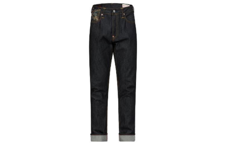 Штаны EVISU Brocade Daicock Insert Carrot Fit Jeans - изображение 1