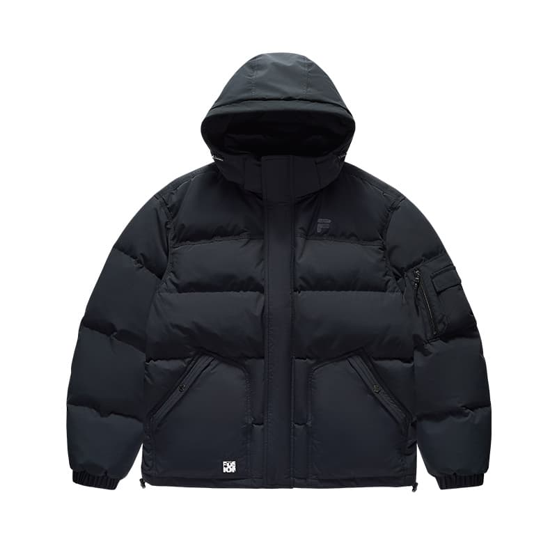 Зимняя куртка FILA FUSION Рабочая одежда Мужской пуховик Глубокий черный - изображение 1