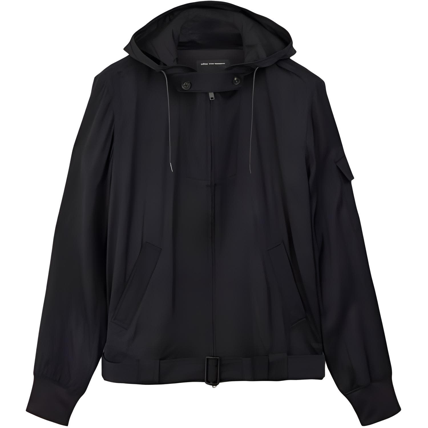 Куртка Y-3 Rayon Twill Hooded Top Мужской удобный худи с длинным рукавом Черный - изображение 1