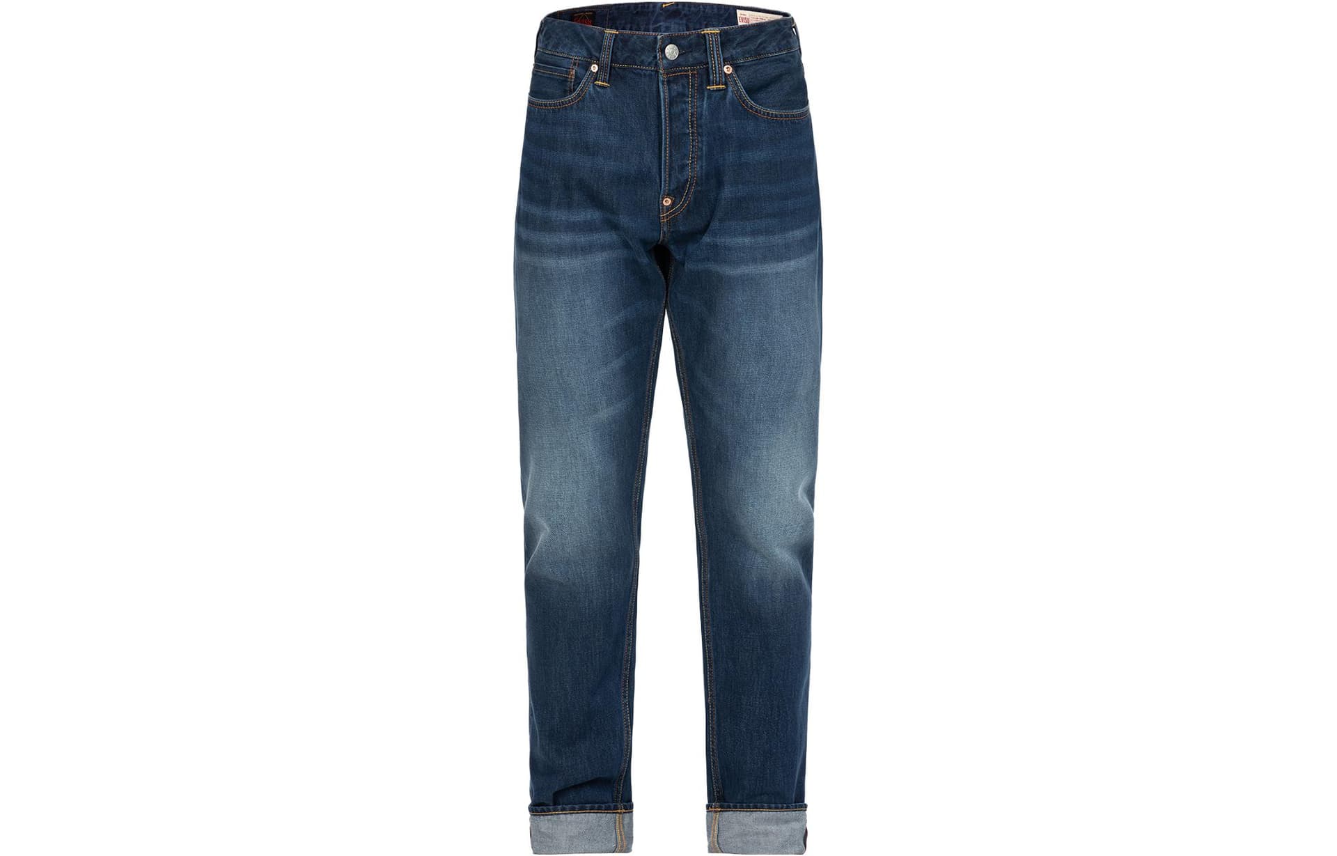 Штаны EVISU Seagull And Kamon Embossed Carrot Fit Jeans - изображение 1