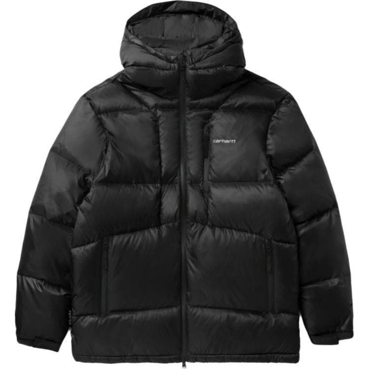 Зимняя куртка Carhartt WIP Logo Embroidered Down Jacket Black - изображение 1