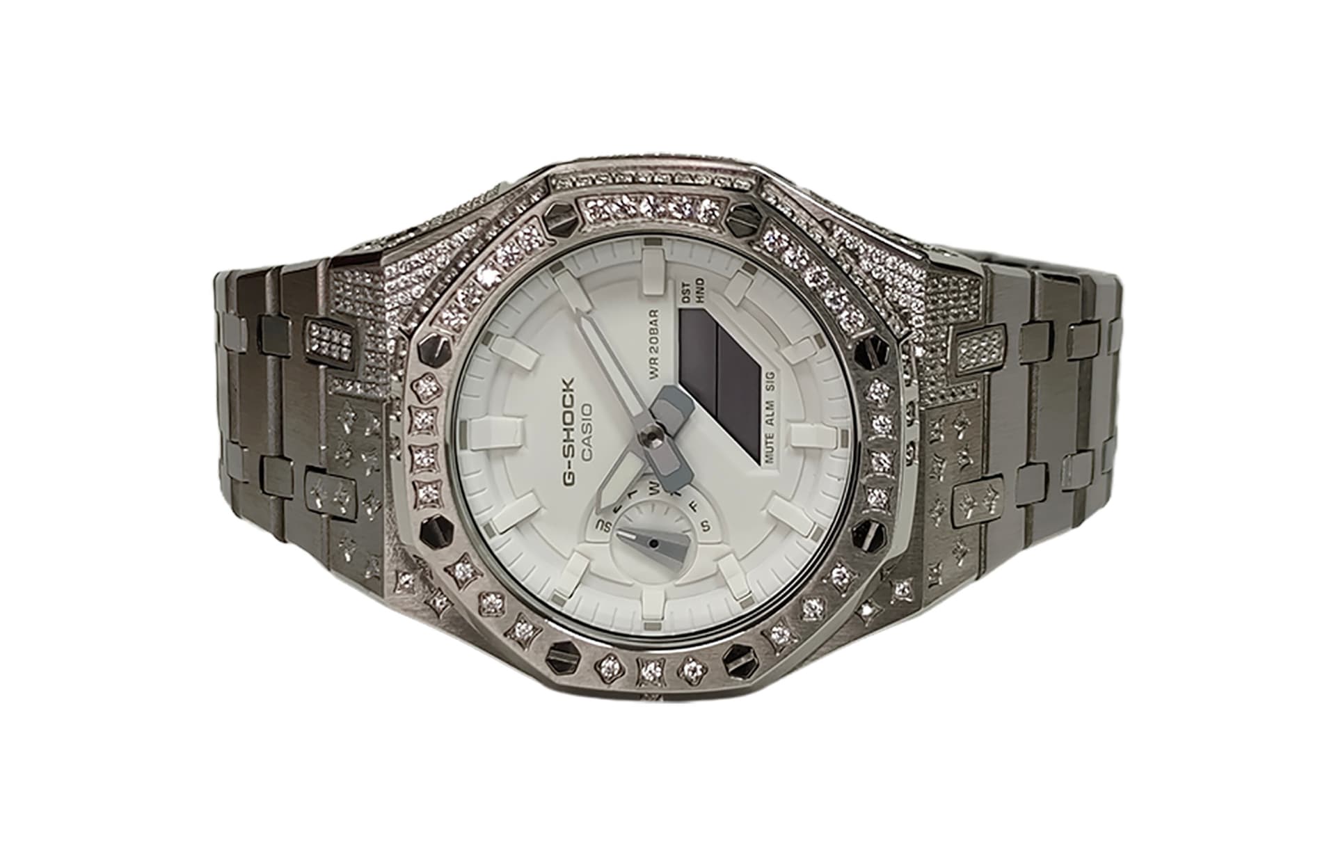 Часы CASIO GA-2100-7A7 Custom Edition Silver Stainless Steel - изображение 5