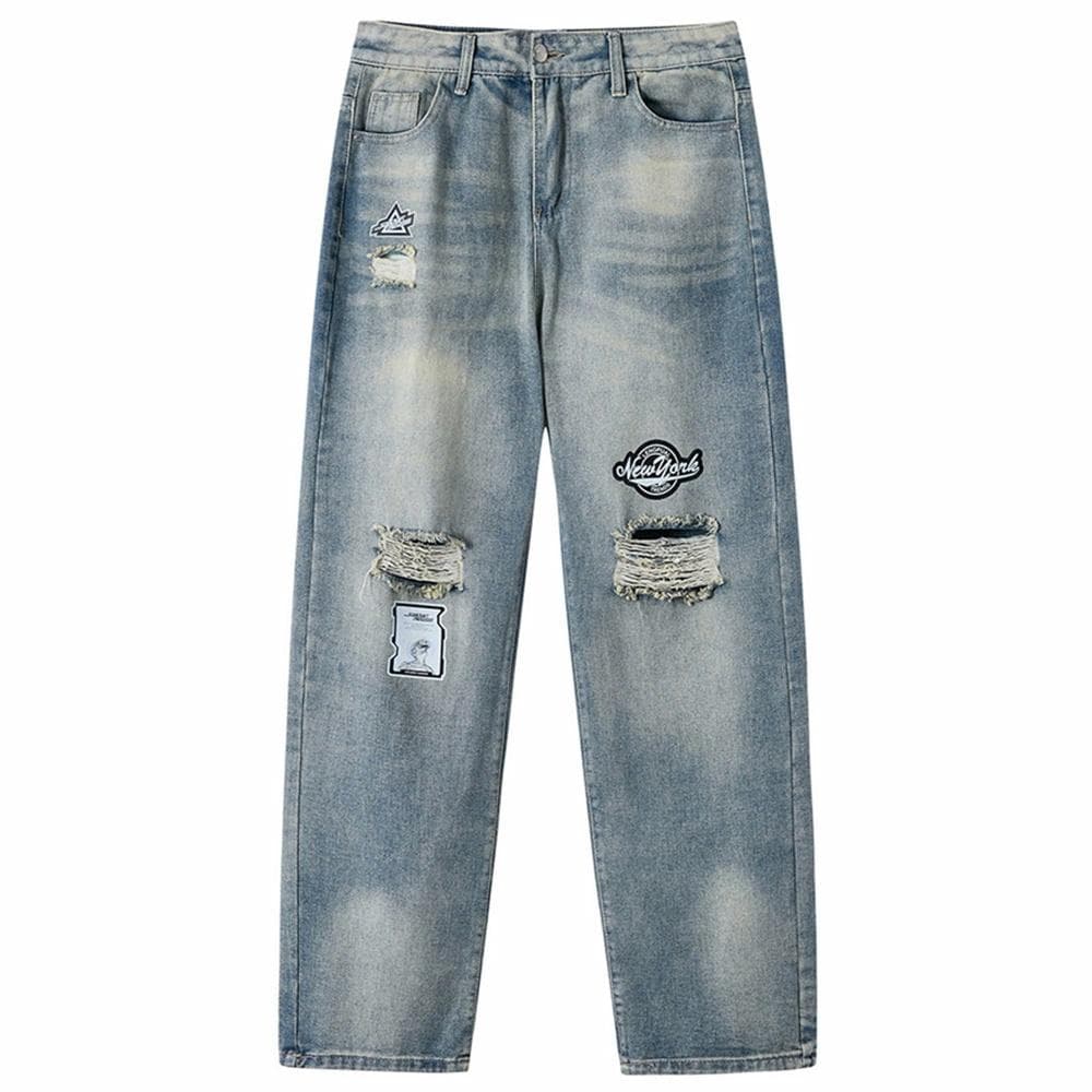 Штаны Xingjizhe Vintage Blue Jeans - изображение 1