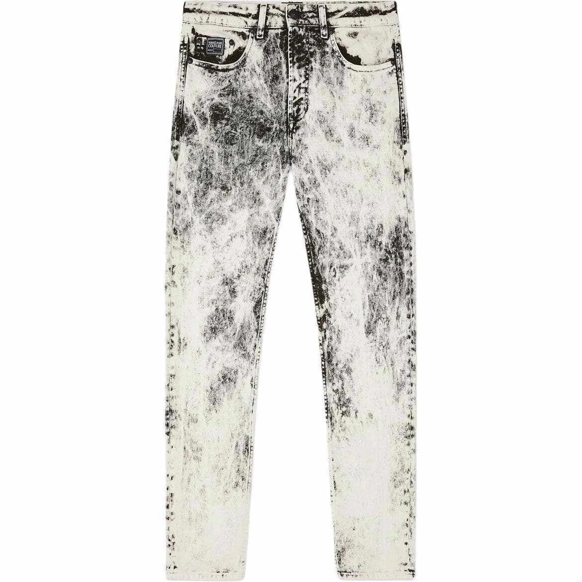 Штаны Versace Jeans Couture Bleached Slim Low-Rise Jeans White