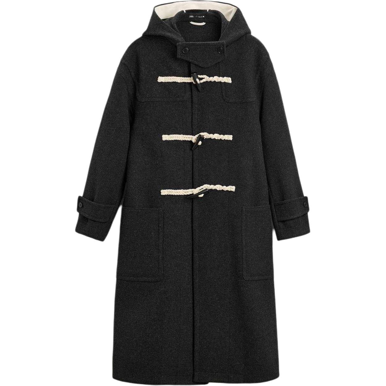 Куртка ZARA PARKA Пальто Мужское Дымчатый Серый - изображение 1