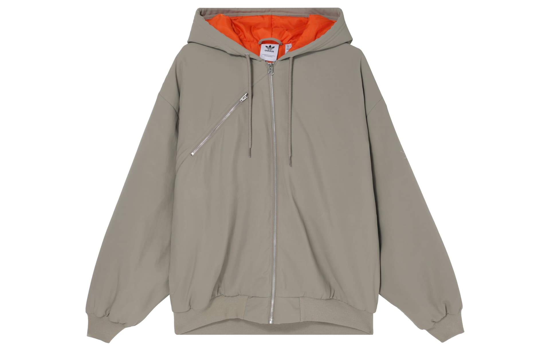 Куртка Adidas Originals SHMOOFOIL Нейлоновая Холщовая Куртка Мужская Серебряный Галька Университетский Апельсин - изображение 1