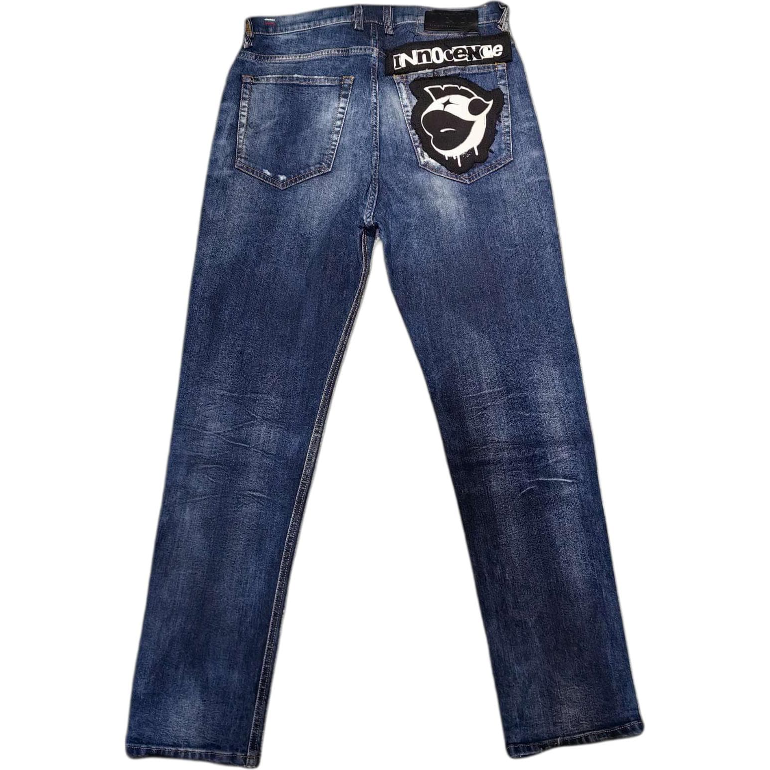 Штаны DIESEL x CHILEI LIANMINGKUAN Джинсы Мужские Синие - изображение 1