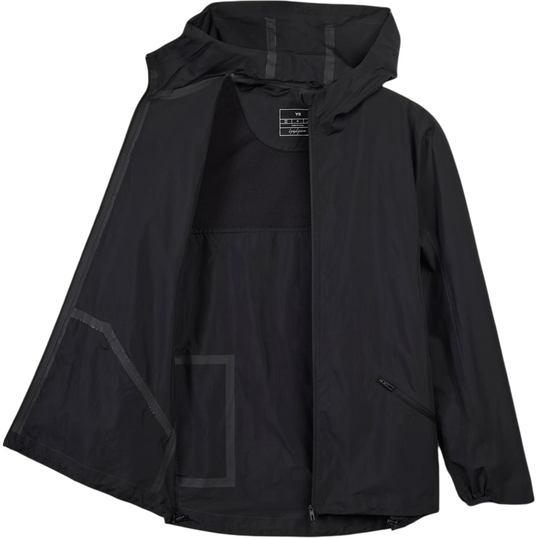 Куртка Y-3 Logo Print Hooded Zip-Up Long Sleeve Jacket Мужской Черный - изображение 1