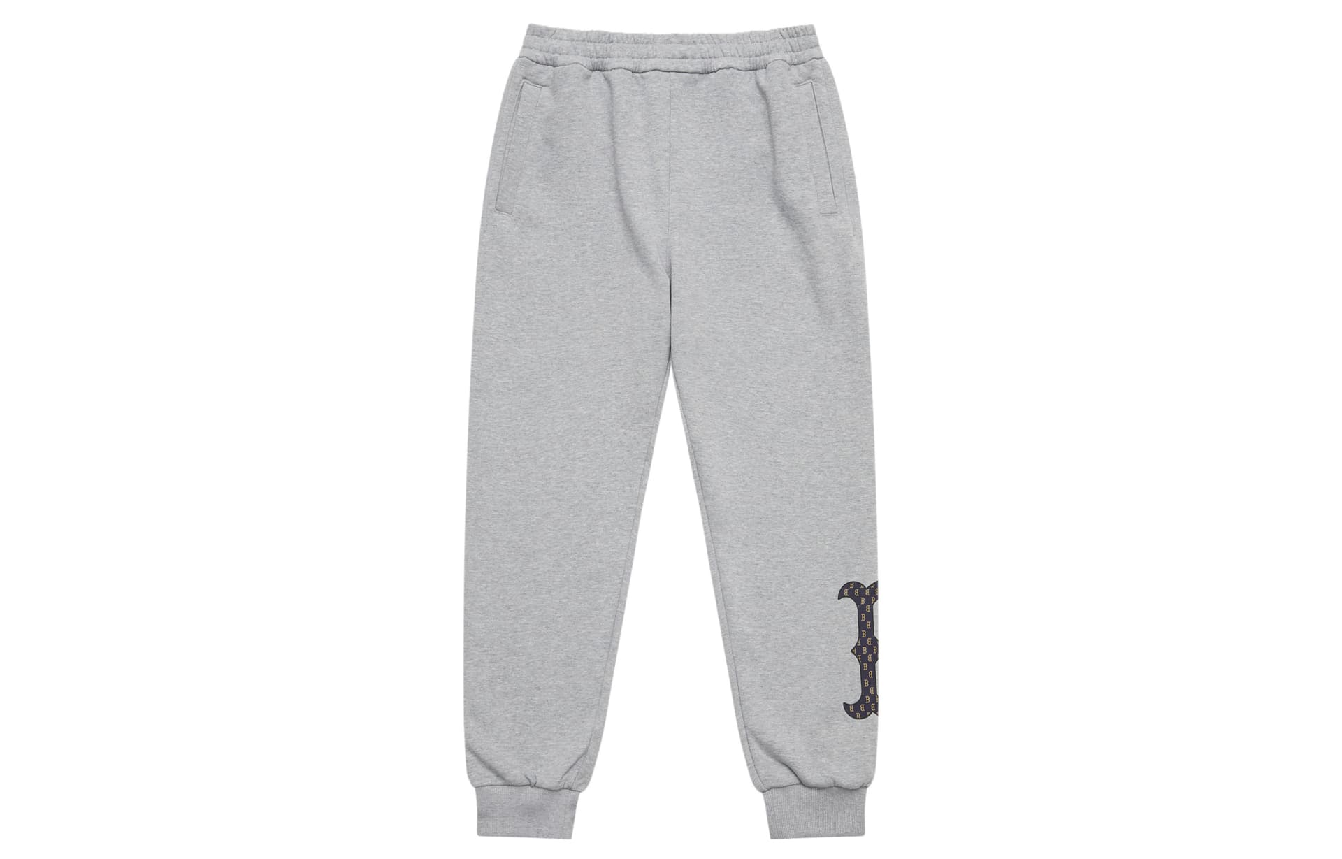 Штаны MLB MONOGRAM Коллекция Boston Red Sox 24FW Спортивные трикотажные брюки Унисекс Серый - изображение 1