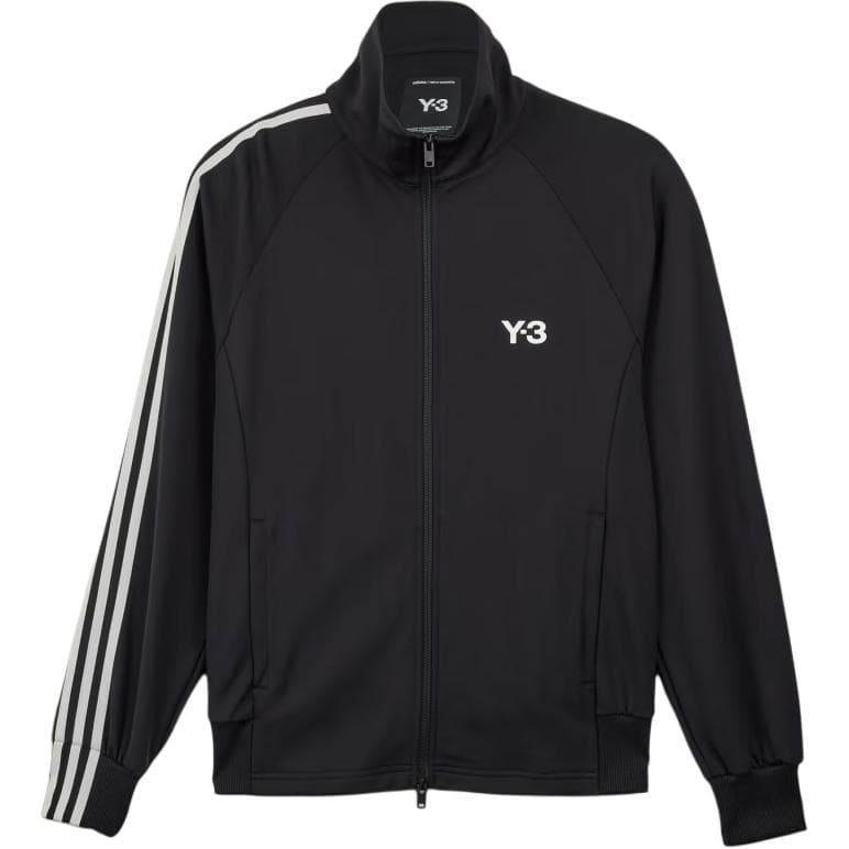 Куртка Y-3 Track Top Спортивный ретро стиль с полосками классические три полосы свободный мягкий удобный Длинный рукав весна-осень Куртки & Пальто Мужской Черный - изображение 1