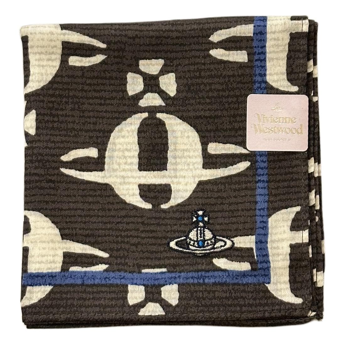 Платок Vivienne Westwood Оригинальный дизайн Хлопковые Шарфы Унисекс Классический Черный Белый Сатурн - изображение 2