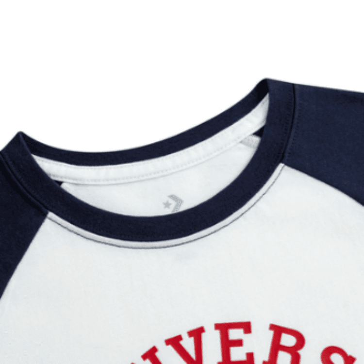 Футболка Converse T-shirt Классический принт с логотипом рукав реглан темно-синий - изображение 4