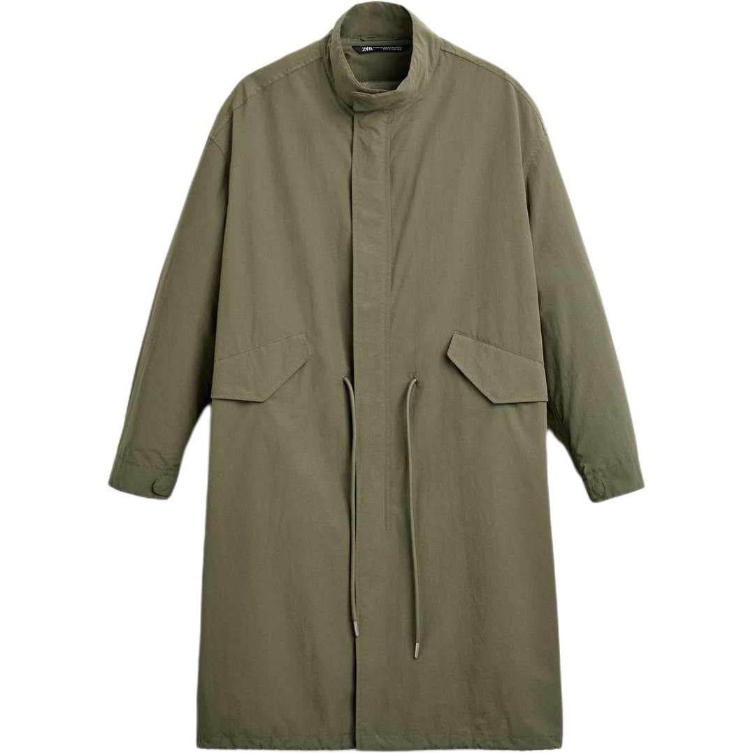 Ветровка ZARA Khaki Мужской Тренч - изображение 1