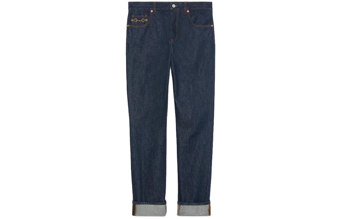 Штаны GUCCI Denim Pant With Horsebit - изображение 1