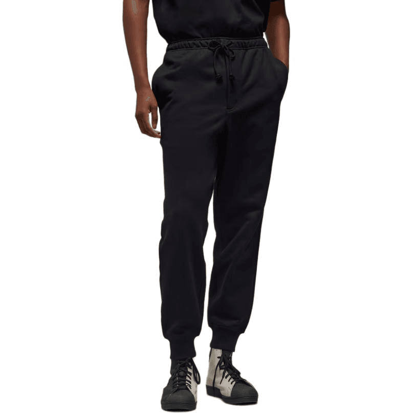 Штаны Y-3 Brushed Terry Cuffed Однотонный На шнурках Эластичный манжет Мужской Черный - изображение 1