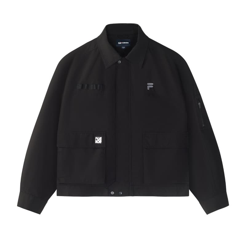 Куртка FILA FUSION Рабочая одежда Куртка Мужская Глубокий Черный - изображение 1