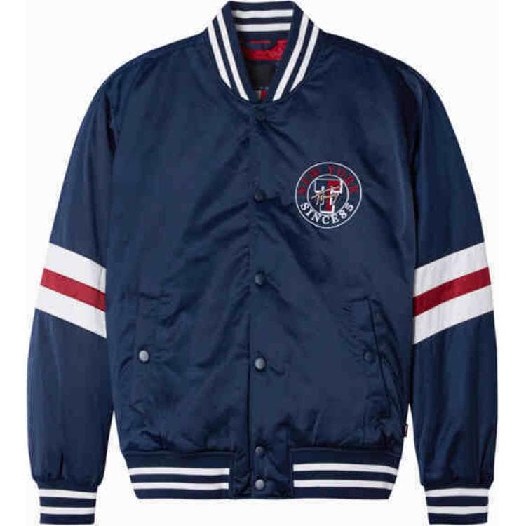 Бомбер Tommy Hilfiger Бейсбольная куртка Мужская Темно-синяя - изображение 1