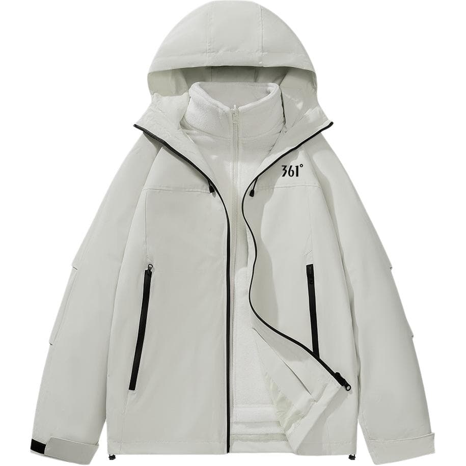 Ветровка 361° Life Collection Удобная Повседневная Минималистичная С капюшоном Свободный крой С флисовой подкладкой Тренчкот - изображение 1
