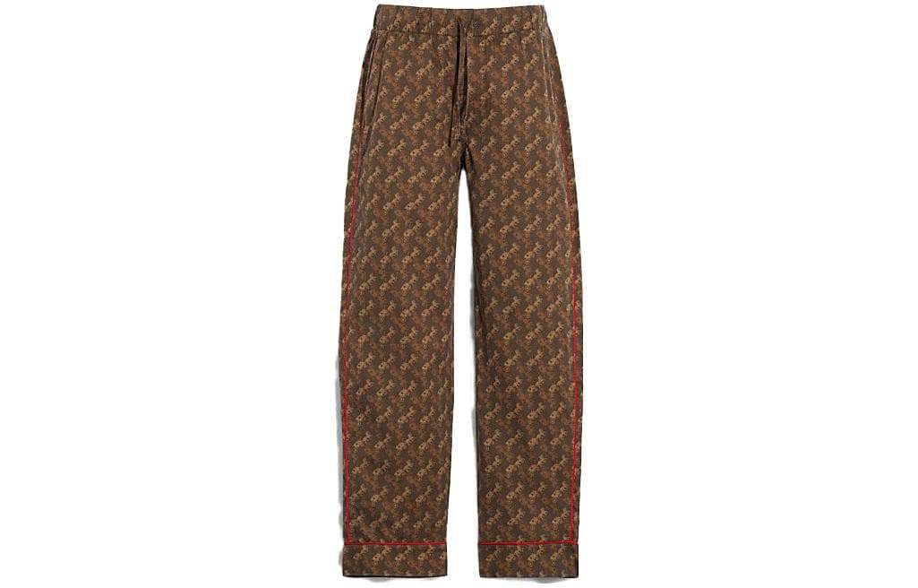 Штаны COACH SS23 Printed Casual Pants Brown - изображение 1