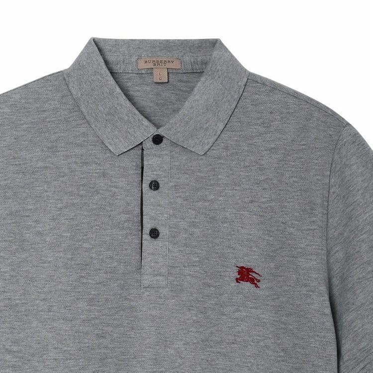 Поло Burberry Polo Shirt Light Grey - изображение 3