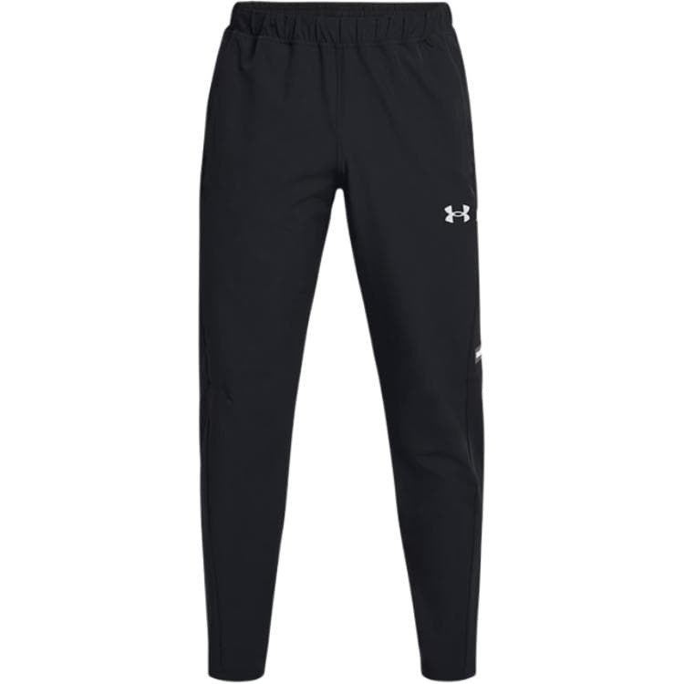 Штаны Under Armour Ткани вязаные FW24 Повседневные штаны Мужские Черные Светоотражающие - изображение 1