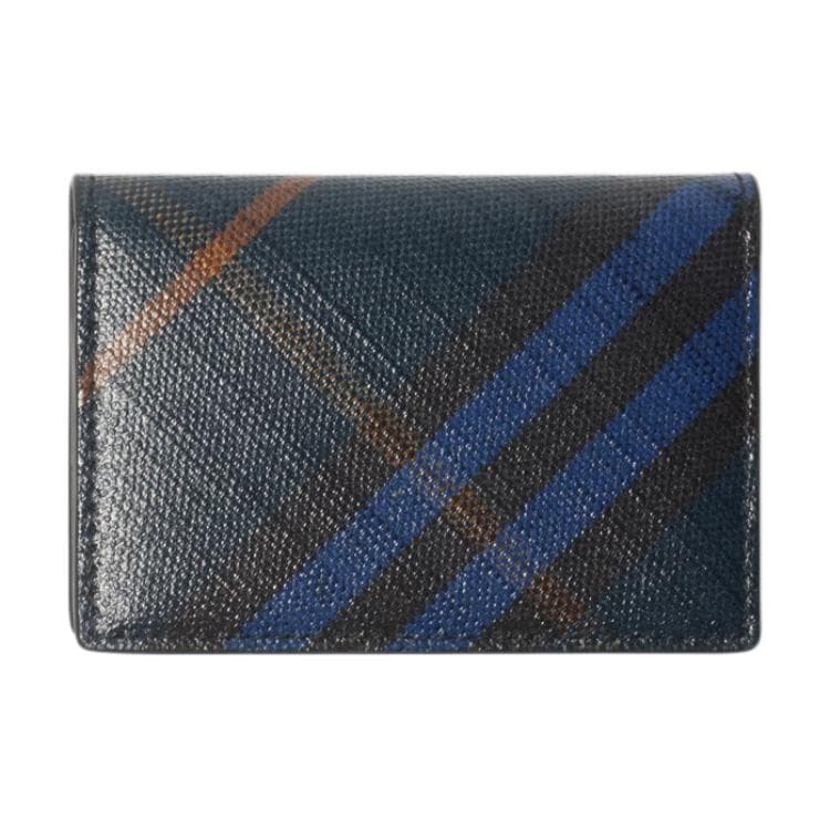 Картхолдер Burberry Складной Футляр Для Карт В Клетку 4 Отделения Для Карт Карман Со Свободным Доступом Вручную Прокрашенные Края - изображение 1