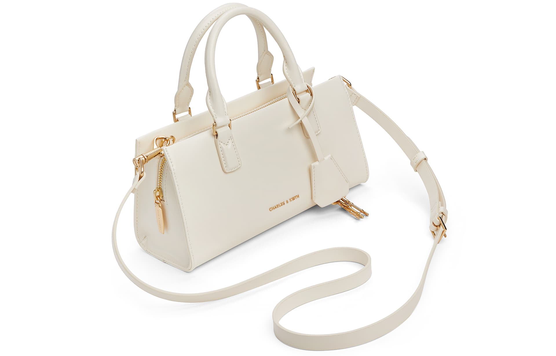 Сумка CHARLES KEITH ПУ (полиуретан) Сумки Маленькие Женские Черный Светло-розовый Светло-розовый Кремово-молочный белый Фуксия - изображение 3