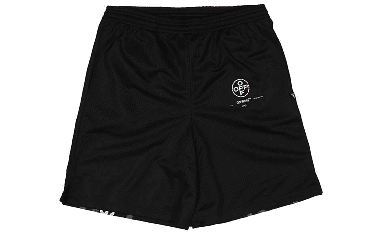 Шорты OFF-WHITE SS19 Diag Stencil Mesh Shorts Black 99 - изображение 1