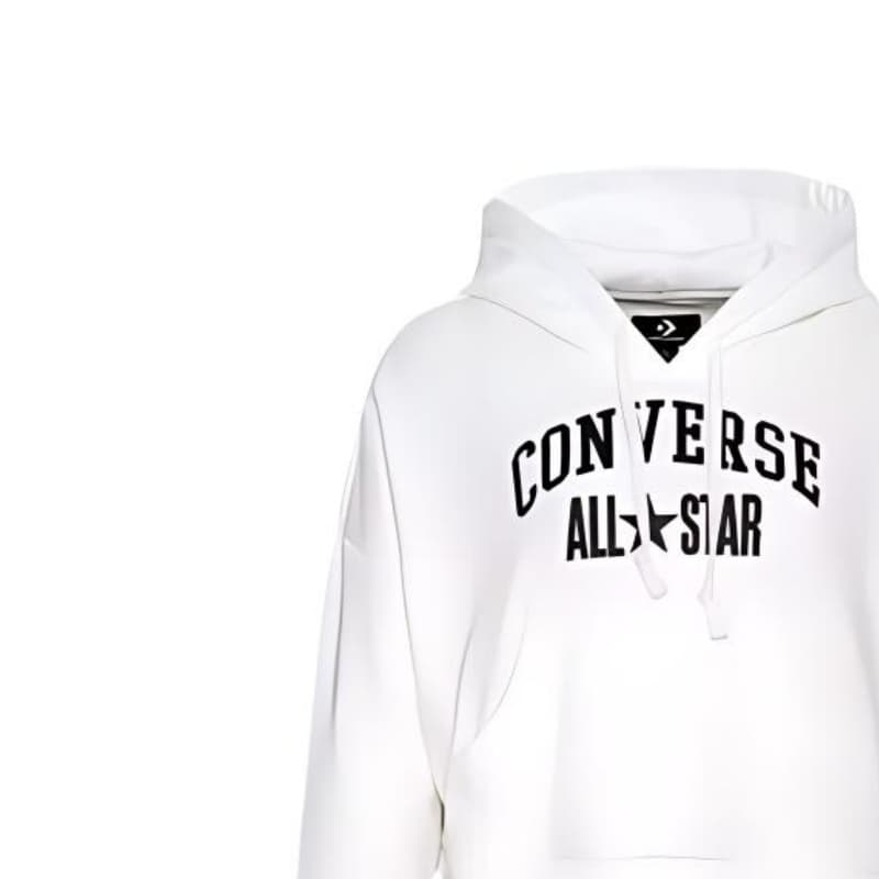 Худи Converse Толстовка с капюшоном и надписью Женский Белый - изображение 3