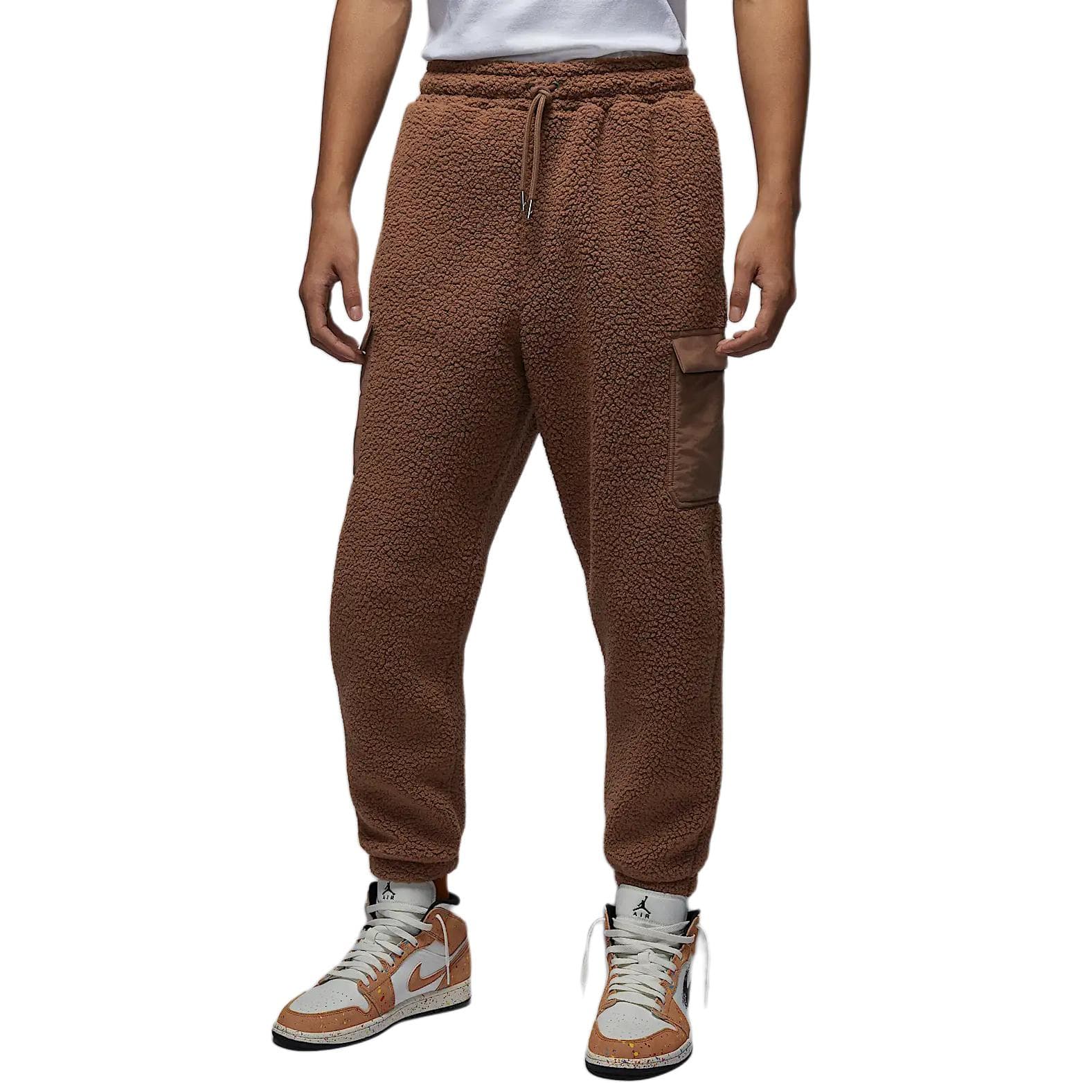 Штаны Jordan Flight Fleece Lined Свободный крой Удобный Эластичные манжеты Универсальные повседневные штаны для мужчин - изображение 1
