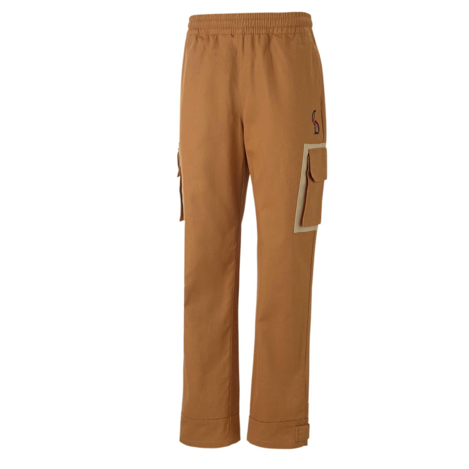 Штаны PUMA Коричневый Мужской Повседневные брюки - изображение 1